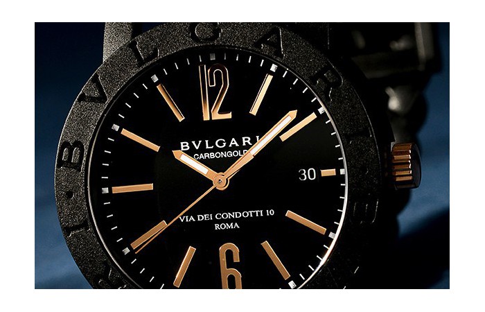 意式风格 宝格丽BVLGARI BVLGARI Carbon Gold黑色编织表带腕表