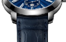 瑞士雅典表以蓝色《独创鎏金大明火小秒针腕表》表现珐琅艺术的精髓。