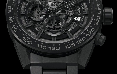 泰格豪雅推出全新Carrera Heuer-01全黑哑光陶瓷腕表