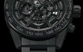 泰格豪雅推出全新Carrera Heuer-01全黑哑光陶瓷腕表