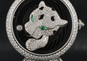 高級制表與珠寶工藝的華麗邂逅 實拍2017SIHH卡地亞PANTHèRE JOUEUSE獵豹裝飾腕表
