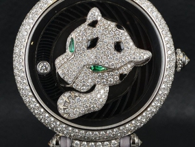 高级制表与珠宝工艺的华丽邂逅 实拍2017SIHH卡地亚PANTHÈRE JOUEUSE猎豹装饰腕表