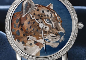 巧夺天工的烈焰艺术 卡地亚RONDE LOUIS CARTIER焰金工艺猎豹装饰腕表