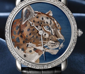 巧奪天工的烈焰藝術 卡地亞RONDE LOUIS CARTIER焰金工藝獵豹裝飾腕表