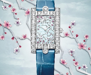 海瑞温斯顿推出Pre-Basel女士表款——第五大道Avenue™Classic系列Cherry Blossom 腕表