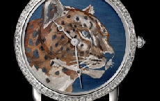 大师工艺 深邃迷人卡地亚推出Ronde Louis Cartier焰金工艺猎豹装饰腕表