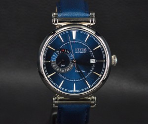 獨到品味 實拍飛亞達印系列復古深藍表盤腕表