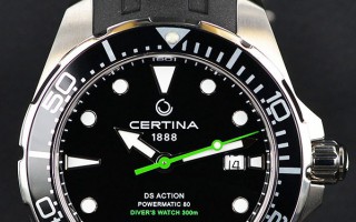 硬朗有型 品鉴雪铁纳DS Action Diver动能系列橡胶带款自动潜水腕表