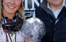 浪琴表优雅形象大使米凯拉·席弗琳首夺国际滑雪联会高山滑雪世界杯总冠军