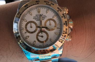 第一块劳力士Daytona---金色熊猫，白面间金迪