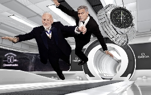 漫游太空 致敬超霸  乔治·克鲁尼及巴兹·奥尔德林亮相欧米茄超霸系列60周年纪念晚宴