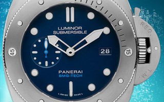 深蓝的魅力 品鉴沛纳海Luminor 1950系列BMG-TECHTM金属玻璃腕表