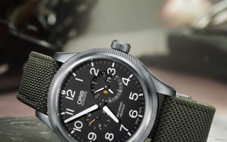 创意推动时间 豪利时大表冠飞行员世界时腕表，用表圈推动的世界时