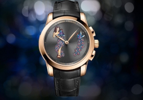 微繪表盤彰顯孔雀生命力 品鑒雅典經典系列舞娘單問計時限量腕表