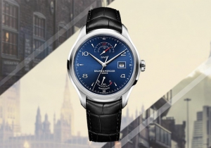 深蓝色的儒雅范儿 品鉴名士克里顿系列双时区动储显示腕表