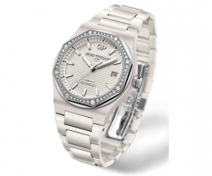 GP芝柏表推出Laureato系列38毫米白色陶瓷镶钻腕表