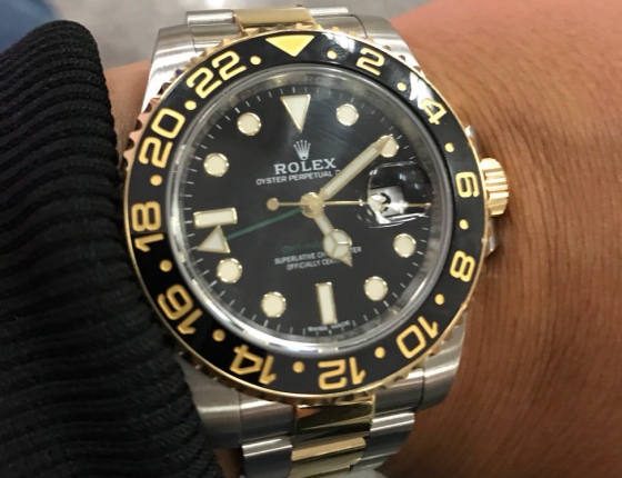 一只劳让情怀落地 入手劳力士间金GMT