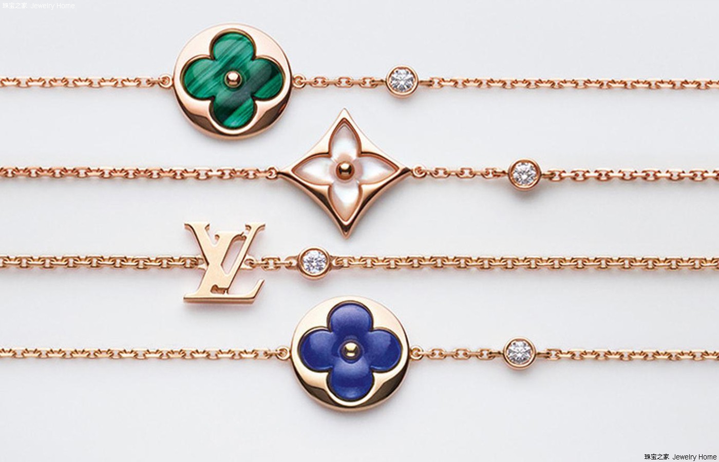Louis Vuitton Color Blossom Star Bracelet Q95466 Pink Gold (18K