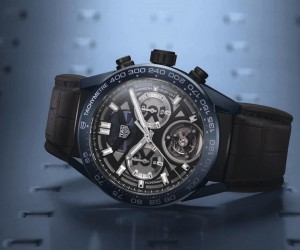 TAG Heuer 泰格豪雅Carrera（卡莱拉系列）“蟒蛇头”陀飞轮精密计时码表