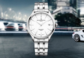 簡潔有力 優雅典范 品鑒名士克里頓系列白盤鋼鏈腕表
