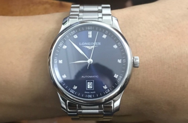人生幸运遇上对的你 老婆送我的浪琴带钻名匠
