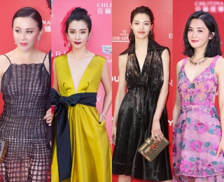 上海电影节女星红毯竞艳，40岁的她们竟然力压年轻小花