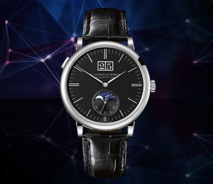 純凈的設計美學 品鑒朗格SAXONIA黑色表盤月相腕表