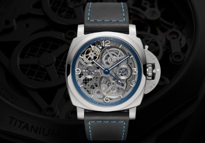 品味机械与时间的魅力 品鉴沛纳海LUMINOR 1950 陀飞轮两地时间钛金属腕表