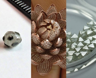 萌新！这样的足球钻石和镶钻最多的莲花戒指你见过吗？