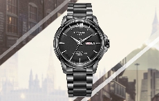 别具魅力 型格风采 品鉴天王表征服者系列黑色钢款自动腕表