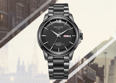 別具魅力 型格風采 品鑒天王表征服者系列黑色鋼款自動腕表