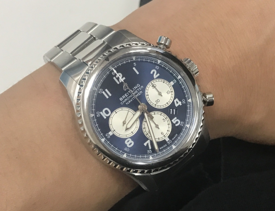 第一次买还得当家机芯 入手百年灵航空计时8 