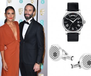 著名演員約瑟夫·費因斯佩戴萬寶龍腕表、袖扣亮相2019英國電影學院獎頒獎典禮
