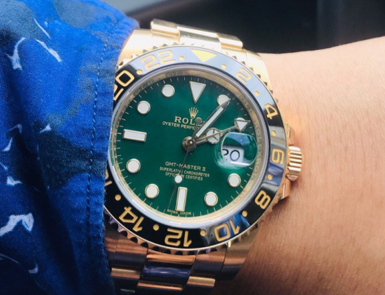 前辈说买劳别选间金 看中劳力士绿盘GMT
