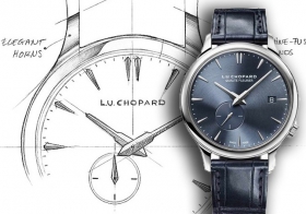正裝表典范 蕭邦L.U.C系列白金藍盤款腕表