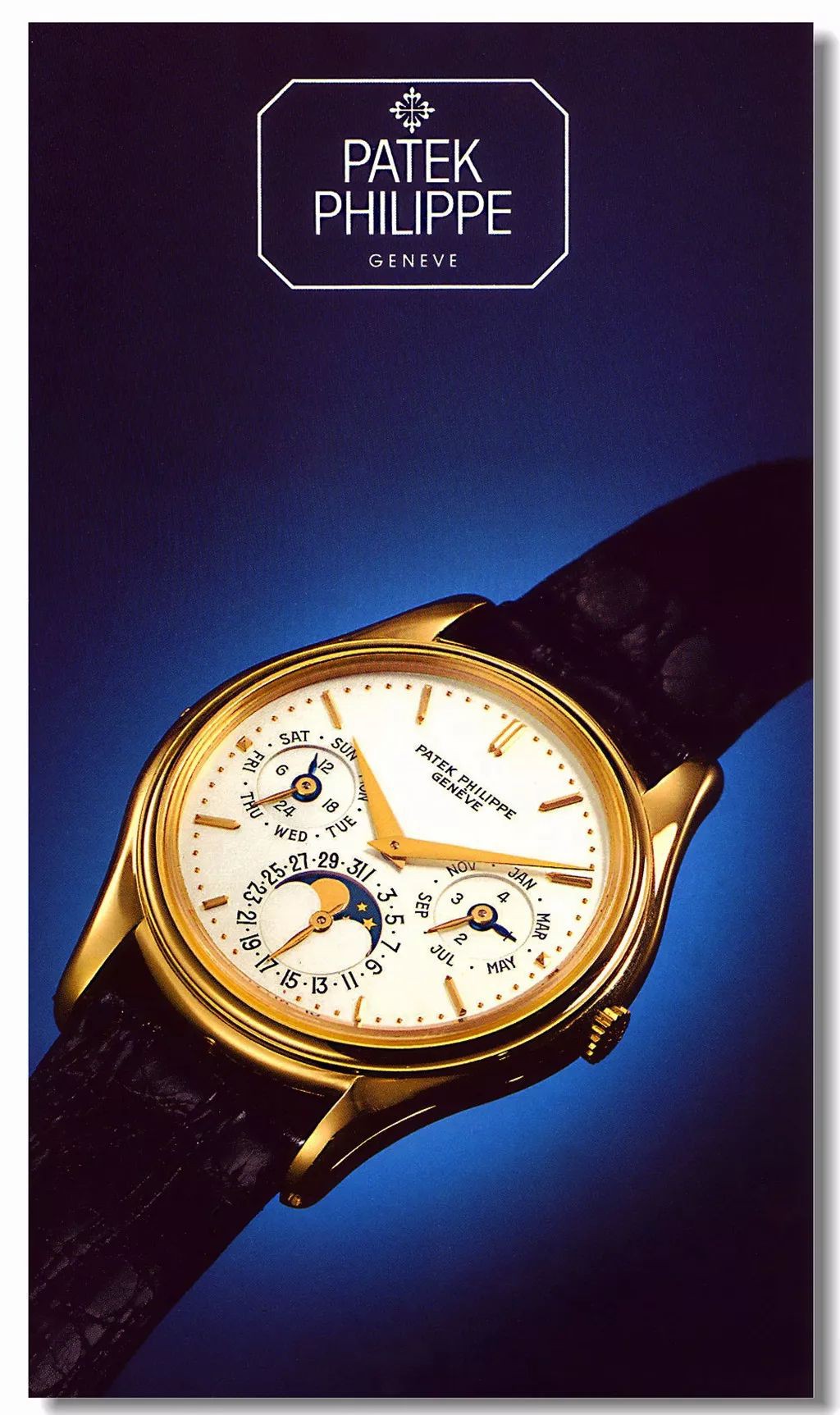 5039,无疑是普金最喜欢的百达翡丽,因为同一型号的手表,他居然白金和