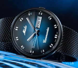 瑞士美度表推出全新指揮官系列復刻版“光影”藍色漸變盤全自動機械腕表
