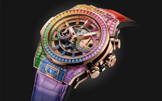 Hublot宇舶表推出全新Big Bang Unico High Jewelry Rainbow高级珠宝彩虹腕表