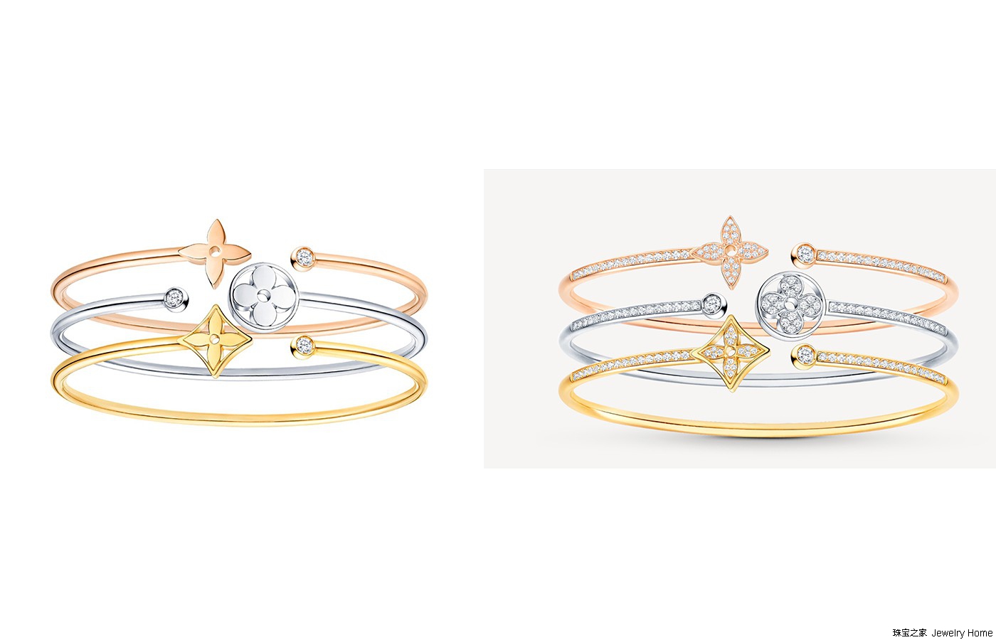 Louis Vuitton Idylle Blossom Twist Bracelet, Yellow Gold And Diamonds  (Q95712) in 2023