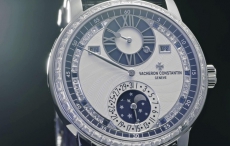 江诗丹顿推出Les Cabinotiers阁楼工匠三针一线万年历“月光之境”蓝宝石珠宝腕表