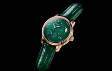 真正原创之风格，格拉苏蒂原创发布红金森林绿款偏心月相腕表