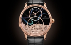 雅克德罗X国际著名珠宝设计师张雪莉推出全新三问珐琅金雕腕表“塞上”