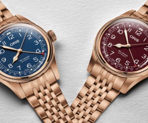 豪利時推出四款大表冠指針式日歷全銅腕表