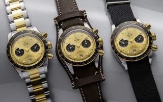 帝舵碧湾计时型黄金钢款（BLACK BAY CHRONO S&G）腕表 彰显运动型腕表的纯粹传