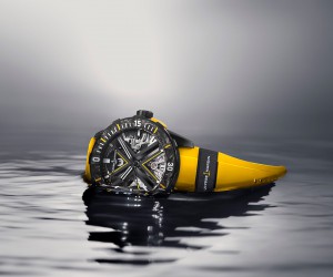雅典表潛水系列DIVER X 鏤空腕表勁黑款 迄今最復雜精妙的鏤空潛水腕表 以全新黑黃配色矚目回歸 