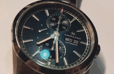 颜值颇高大气的外形  汉米尔顿百老汇计时款手表