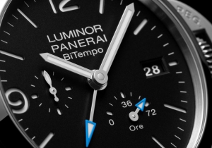 沛纳海 Luminor BiTempo 庐米诺系列两地时腕表 演绎意式风格精髓
