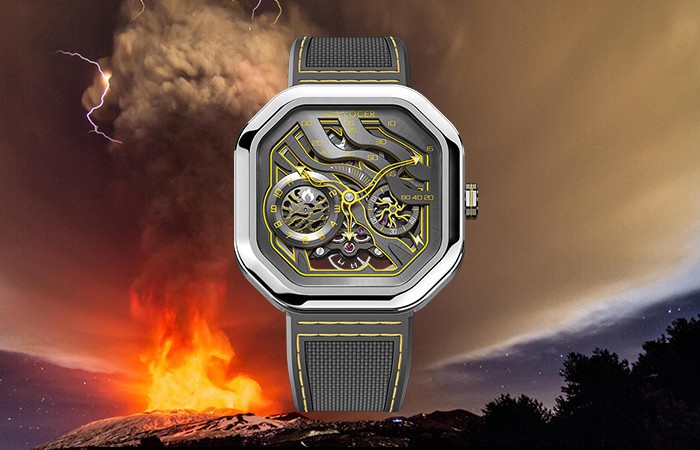 来自火山的炫彩：品鉴艾戈勒--燃系列炫闪黄腕表