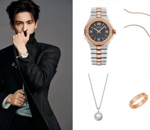 演员张凌赫佩戴Chopard萧邦珠宝腕表臻品出席活动 演绎新生代摩登绅士型格