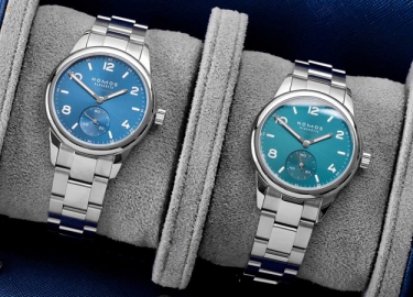 Nomos推出Club Sport neomatik 37毫米汽油绿和极地蓝腕表